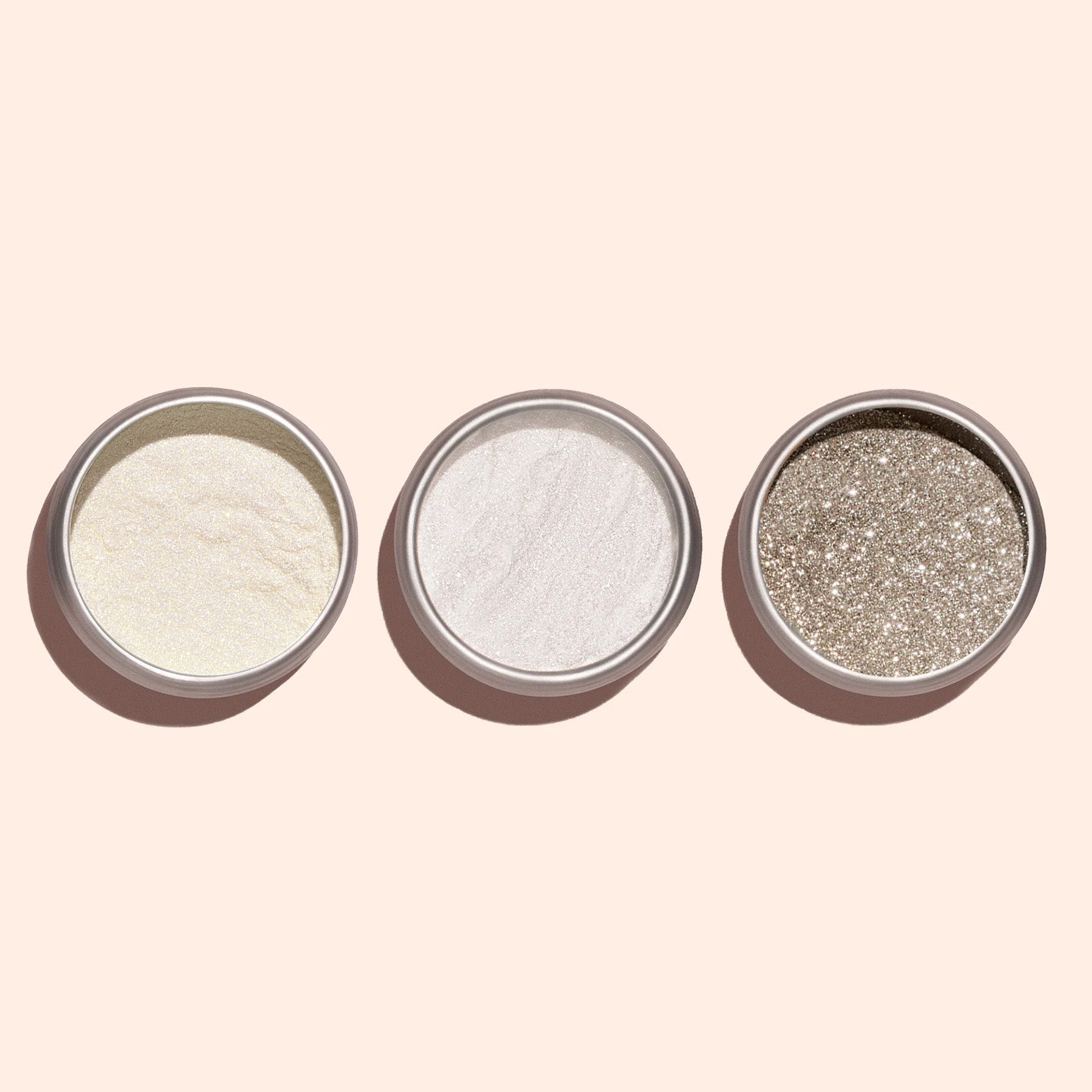 Golden Glazed, White Glazed & Mirror Effect Trio