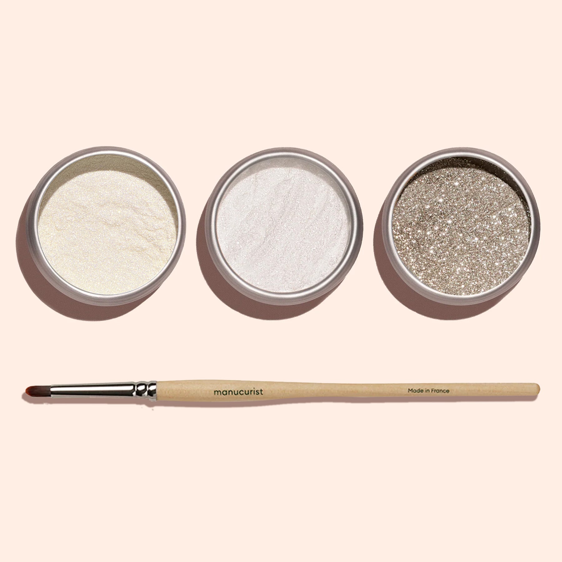 Golden Glazed, White Glazed & Mirror Effect Trio
