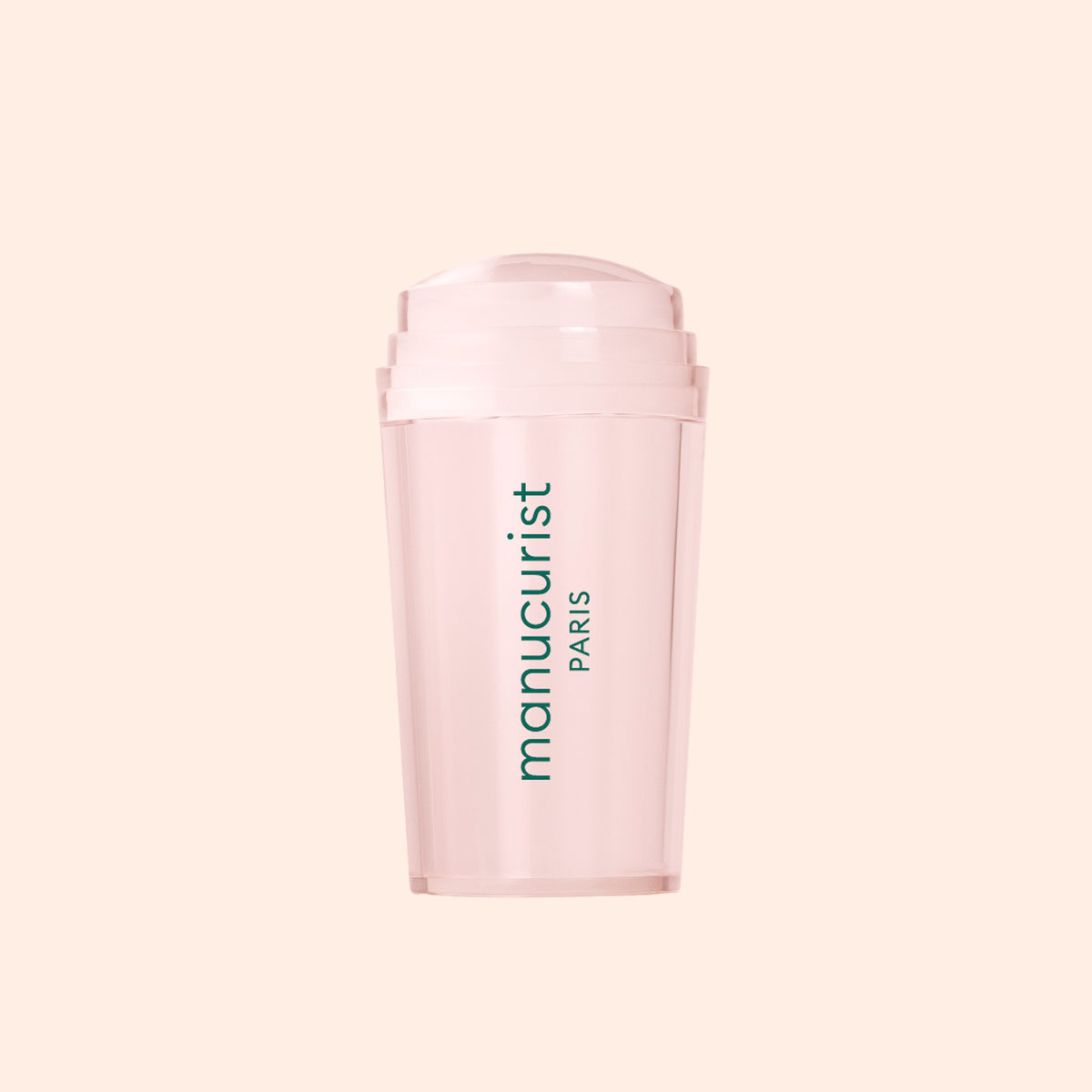 The Mani stamper by Manucurist is a translucent pink tool featuring the brand&