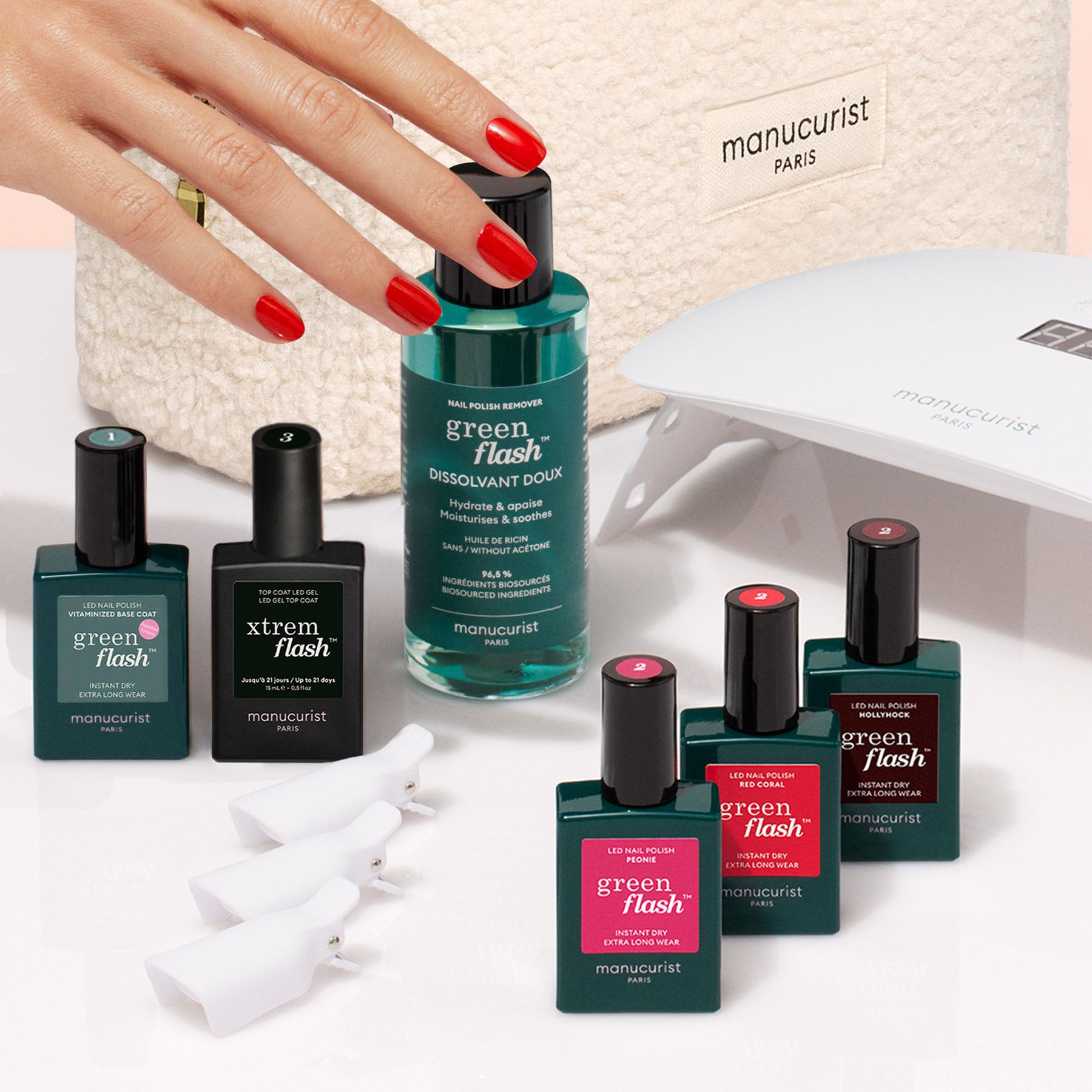 Starter kit - Green Flash LED nail polish | Manucurist