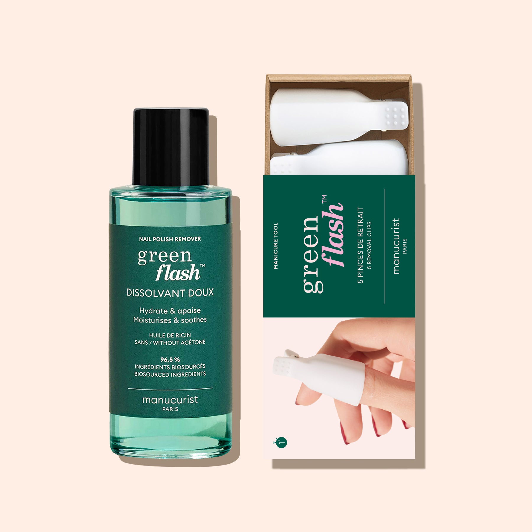 Nail clips & Green Flash remover duo
