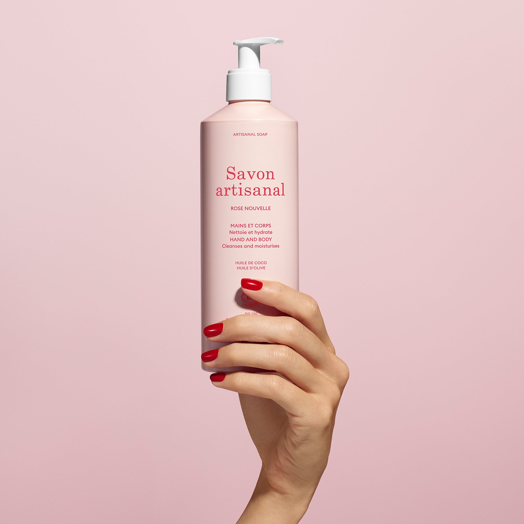 Cosmos Organic Rose Nouvelle Artisan Soap - 500 ml