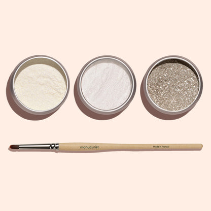 Golden Glazed, White Glazed &amp; Mirror Effect Trio