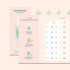 The Manucurist-test Digital 2-Week Nail Rescue Guide features a day-by-day chart with product info and a weekly plan for morning/daytime use, covering Keratin Booster, S.O.S. Nail Mask, and Nourishing Cuticle Oil.