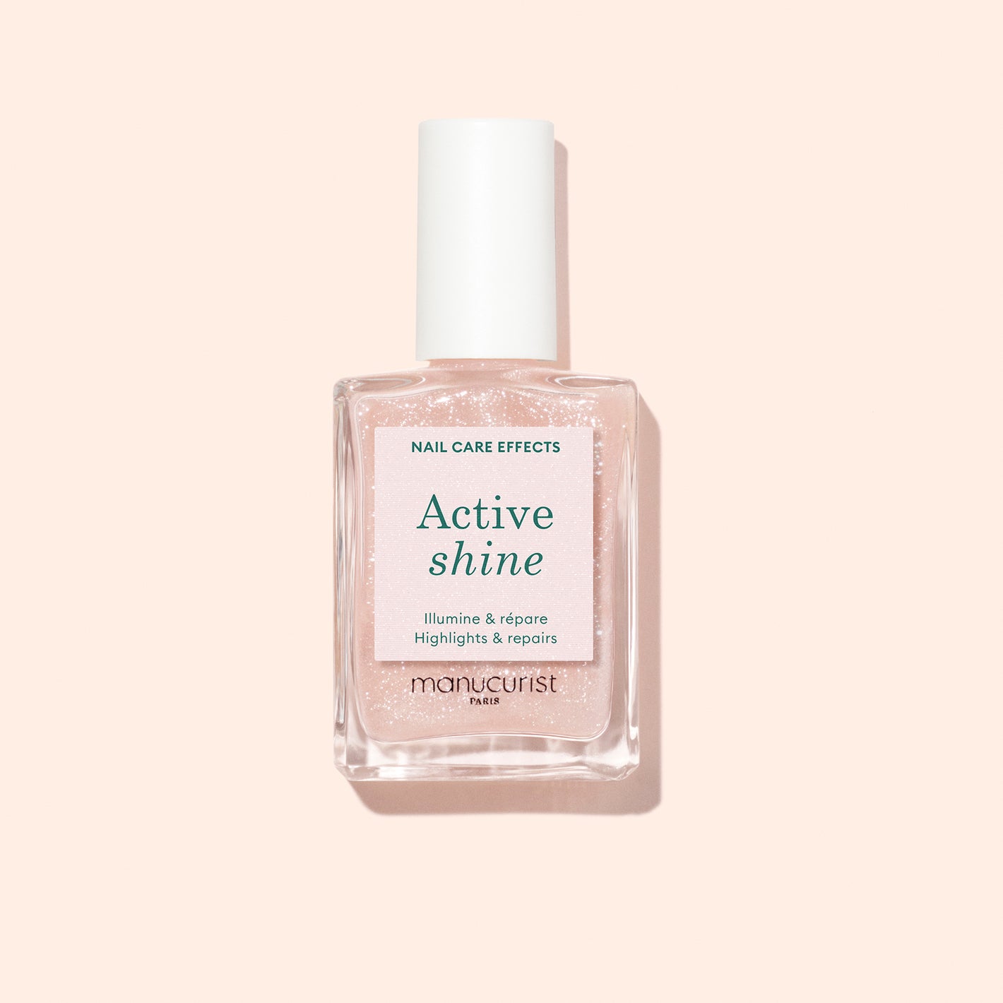 Active Shine by Manucurist is a nail polish that strengthens your nails while delivering a vibrant pop of color.