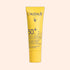 A yellow tube of Manucurist SPF50+ Sun Fluid 20ml with UVA/UVB protection, Collagen Skin Protect Technology, and a white cap.