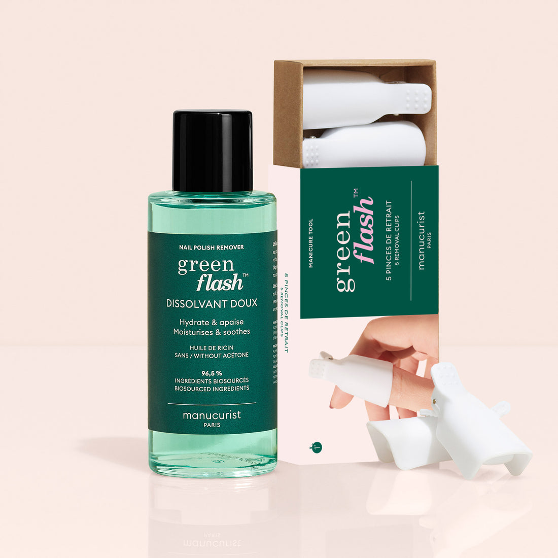 Nail clips & Green Flash remover duo