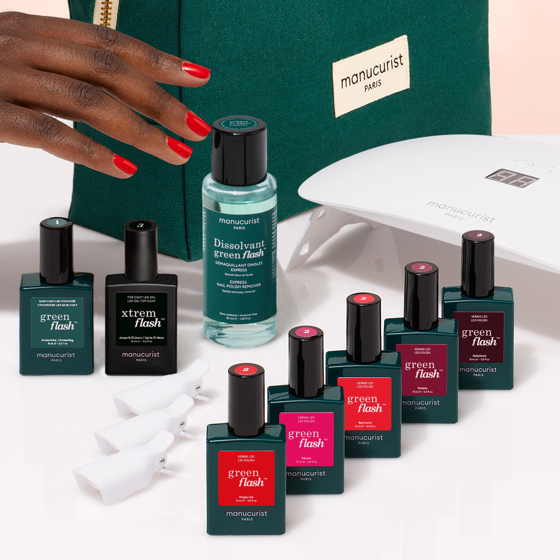Super starter kit - Green Flash LED nail polish | Manucurist