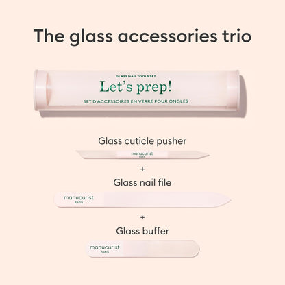 Glass nail accessory trio