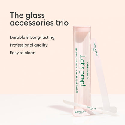 Glass nail accessory trio